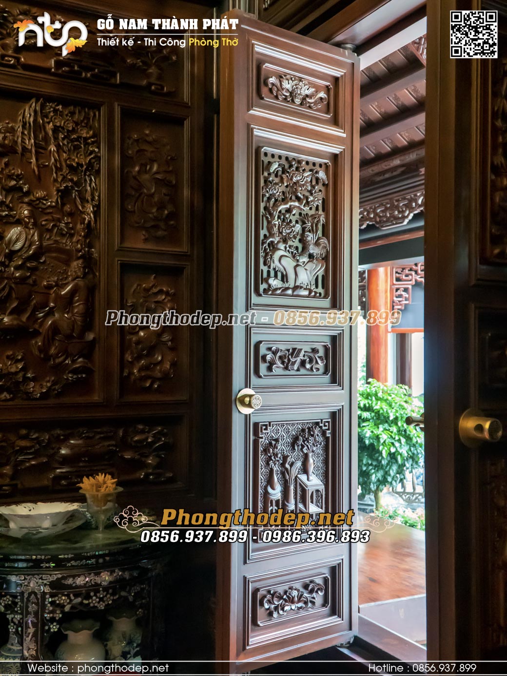 Báo giá chi tiết cửa bức bàn gỗ lim 4 cánh